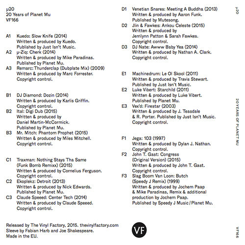 Planet Mu - 20 Years Of Planet Mu