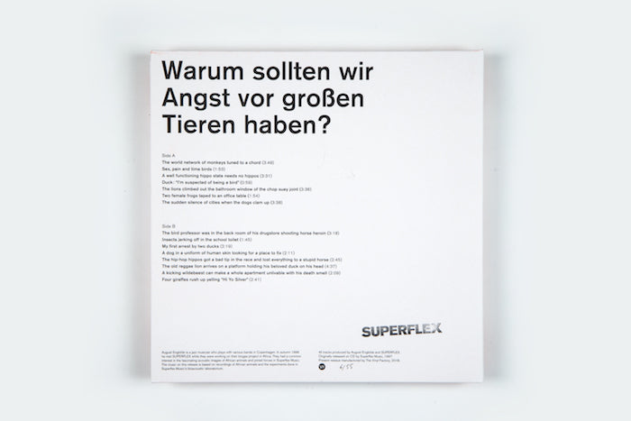 August Engkilde & SUPERFLEX - Warum sollten wir Angst vor großen Tieren haben? (Art Ed.)