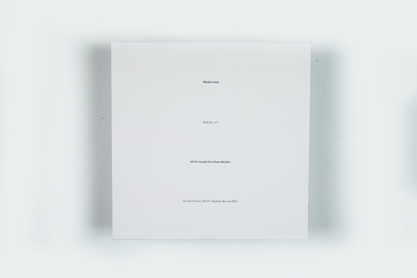 Martin Creed - Work No 117: All The Sounds On A Drum Machine (Art Ed)