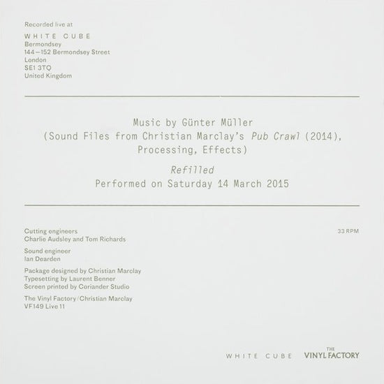 Gunter Muller - Live At White Cube