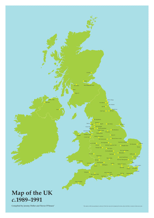 Jeremy Deller - Map of the UK, c.1989-1991