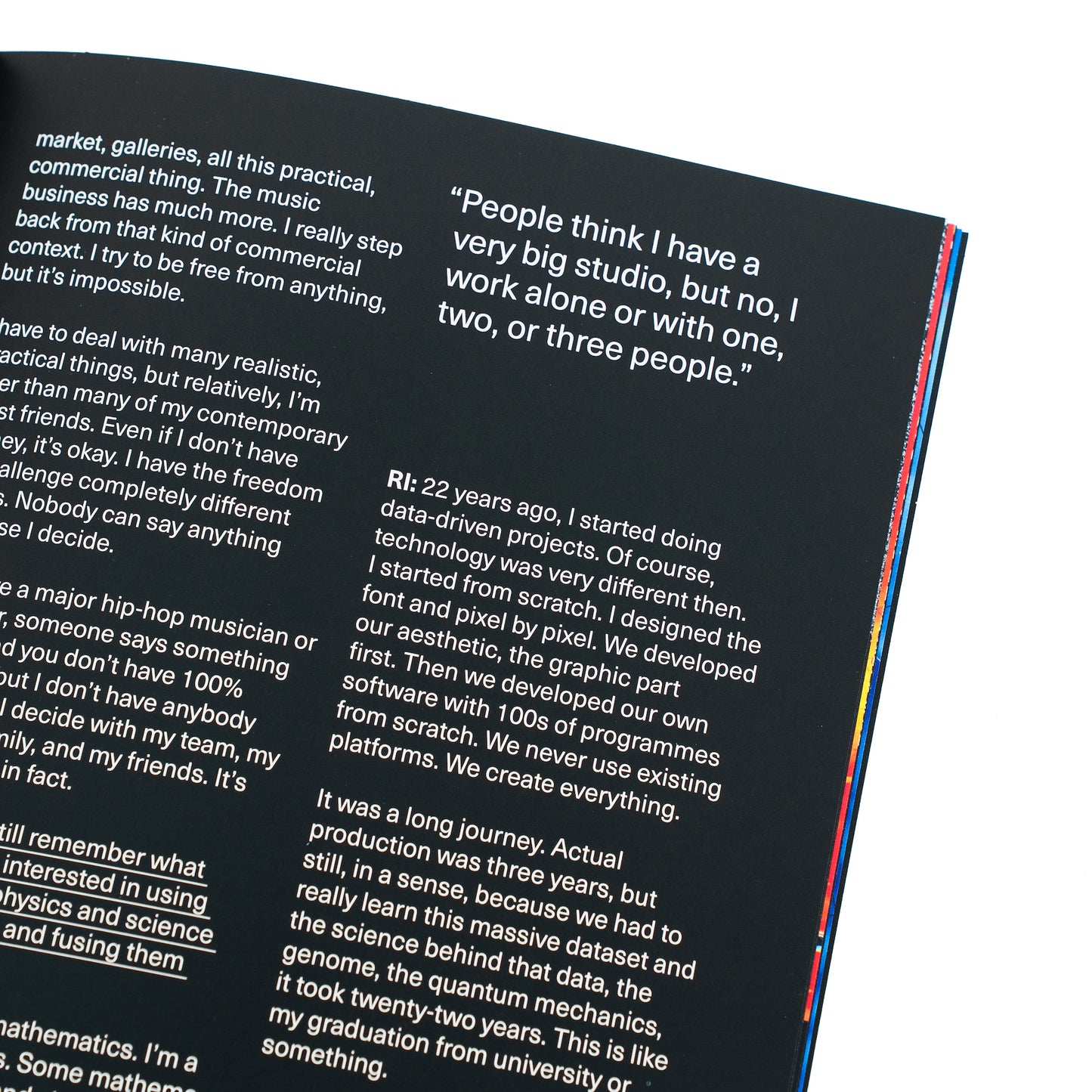 Ryoji Ikeda - data-cosm [n°1] Exhibition Booklet