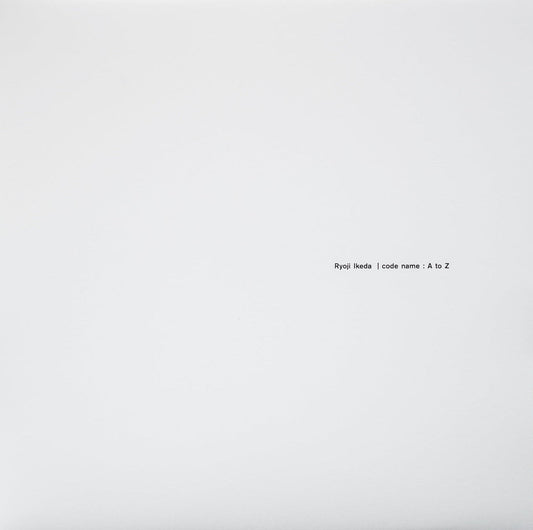 Ryoji Ikeda - code name: A-Z (Repress)